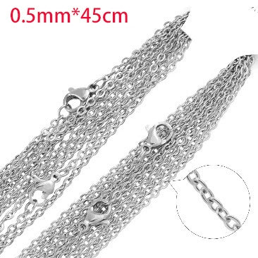 Wholesale Stainless Steel Cross O Shaped Chain Jewelry Accessories 18K Gold Plated Electroplated Handmade