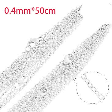 Wholesale Stainless Steel Cross O Shaped Chain Jewelry Accessories 18K Gold Plated Electroplated Handmade