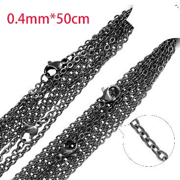 Wholesale Stainless Steel Cross O Shaped Chain Jewelry Accessories 18K Gold Plated Electroplated Handmade