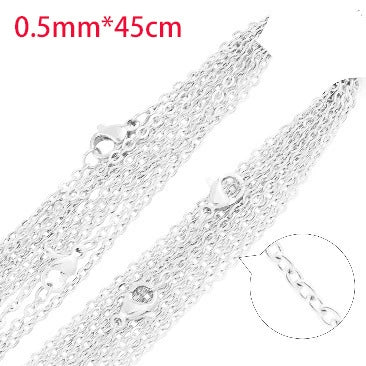 Wholesale Stainless Steel Cross O Shaped Chain Jewelry Accessories 18K Gold Plated Electroplated Handmade