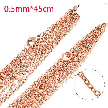 Wholesale Stainless Steel Cross O Shaped Chain Jewelry Accessories 18K Gold Plated Electroplated Handmade