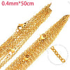 Wholesale Stainless Steel Cross O Shaped Chain Jewelry Accessories 18K Gold Plated Electroplated Handmade