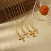 Wholesale Stainless Steel Cross Pendant Necklace Light Luxury Style 18K Gold Plated