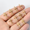 Wholesale Stainless Steel Cross Zircon Pendant Jewelry Accessories With Electroplating And Handmade Clavicle Chain