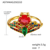 Wholesale Stainless Steel Crown Pattern Women's Ring With Electroplating