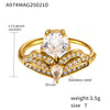 Wholesale Stainless Steel Crown Pattern Women's Ring With Electroplating