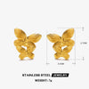 Wholesale Stainless Steel Cshaped And Loveshaped Exaggerated Hollow Electroplated Ladies Hiphop Style Earrings