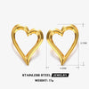 Wholesale Stainless Steel Cshaped And Loveshaped Exaggerated Hollow Electroplated Ladies Hiphop Style Earrings