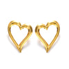 Wholesale Stainless Steel Cshaped And Loveshaped Exaggerated Hollow Electroplated Ladies Hiphop Style Earrings