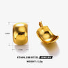 Wholesale Stainless Steel Cshaped And Loveshaped Exaggerated Hollow Electroplated Ladies Hiphop Style Earrings