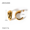 Wholesale Stainless Steel Cshaped And Ushaped Light Luxury Simple Niche Women's Earrings With Electroplating Gold And Silver Colormatching