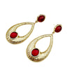 Wholesale Stainless Steel Cshaped Pearl Earrings With Geometric Pattern And Pastoral Style Electroplated