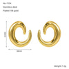 Wholesale 316L Stainless Steel Cshaped Retro Style Electroplated Women's Earrings