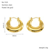Wholesale 316L Stainless Steel Cshaped Retro Style Electroplated Women's Earrings