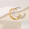 Wholesale Stainless Steel Cshaped Spiral Twist Joker Geometric Electroplated Fashion Commuter Summer Bracelet