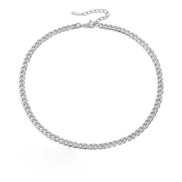 Wholesale Stainless Steel Cuban Chain Necklace For Men And Women 14K Gold Plated U Shape Street Hip Hop Style