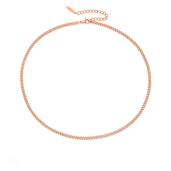 Wholesale Stainless Steel Cuban Chain Necklace For Men And Women 14K Gold Plated U Shape Street Hip Hop Style