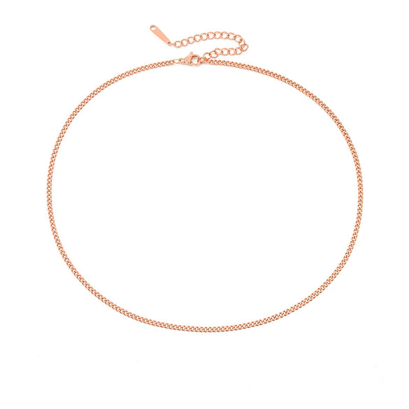 Wholesale Stainless Steel Cuban Chain Necklace For Men And Women 14K Gold Plated U Shape Street Hip Hop Style
