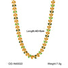Wholesale Stainless Steel Cuban Chain Necklace With Geometric Design Pvd Vacuum Plated