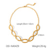 Wholesale Stainless Steel Cuban Chain Necklace With Geometric Design Pvd Vacuum Plated