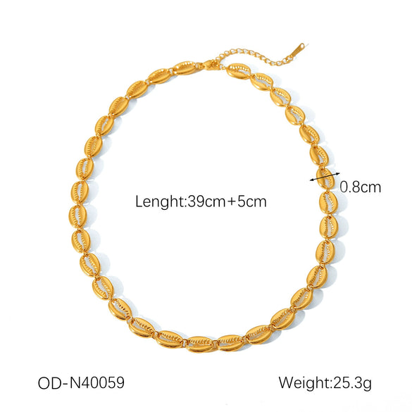Wholesale Stainless Steel Cuban Chain Necklace With Geometric Design Pvd Vacuum Plated