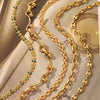 Wholesale Stainless Steel Cuban Chain Necklace With Geometric Design Pvd Vacuum Plated