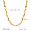 Wholesale Stainless Steel Cuban Chain Necklace With Geometric Design Pvd Vacuum Plated