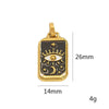 Wholesale Stainless Steel Cuboid Enamel Oil Tarot Pendant Jewelry Accessories With Vacuum Gold Plated Electroplating