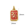 Wholesale Stainless Steel Cuboid Enamel Oil Tarot Pendant Jewelry Accessories With Vacuum Gold Plated Electroplating