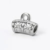 Wholesale Stainless Steel Cylindrical Drum Beads Electroplated Pendant Necklace