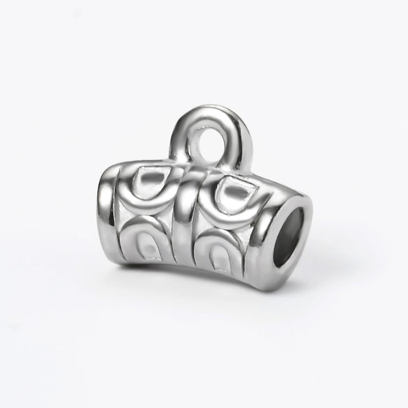 Wholesale Stainless Steel Cylindrical Drum Beads Electroplated Pendant Necklace