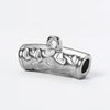 Wholesale Stainless Steel Cylindrical Drum Beads Electroplated Pendant Necklace