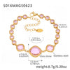 Wholesale Stainless Steel Czech Glass Geometric Anklet For Women Simple Style Luxury Foot Accessories