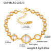 Wholesale Stainless Steel Czech Glass Geometric Anklet For Women Simple Style Luxury Foot Accessories