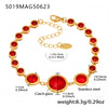 Wholesale Stainless Steel Czech Glass Geometric Anklet For Women Simple Style Luxury Foot Accessories