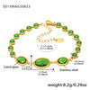 Wholesale Stainless Steel Czech Glass Geometric Anklet For Women Simple Style Luxury Foot Accessories