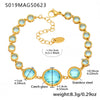Wholesale Stainless Steel Czech Glass Geometric Anklet For Women Simple Style Luxury Foot Accessories