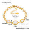Wholesale Stainless Steel Czech Glass Geometric Anklet For Women Simple Style Luxury Foot Accessories