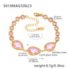 Wholesale Stainless Steel Czech Glass Geometric Anklet For Women Simple Style Luxury Foot Accessories