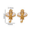 Wholesale Stainless Steel 3D Vintage Enamel Oil Drop Cartoon Bear Pendant Necklace Jewelry Accessories