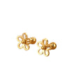Wholesale Stainless Steel Daisy Flower Earrings Electroplated Minimalist Style For Women