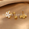 Wholesale Stainless Steel Daisy Flower Earrings Electroplated Minimalist Style For Women