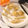 Wholesale Stainless Steel Daisy Hairpin With Vacuum Plating And Electroplating Female Highend Style