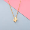 Wholesale Stainless Steel Desert Cactus Pendant Necklace With Mirror Polishing
