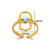 Wholesale Stainless Steel Devil's Eye Ring With Geometric Pattern And Electroplating Unisex