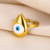 Wholesale Stainless Steel Devil's Eye Ring With Geometric Pattern And Electroplating Unisex