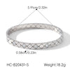Wholesale Stainless Steel Diamondencrusted Bracelet With Rhombus Clasp And Geometric Design