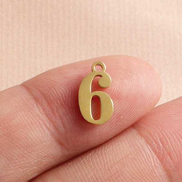 Wholesale Stainless Steel Digital Pendant Necklace Jewelry Accessories With Electroplating And Letters Numbers Text Pattern