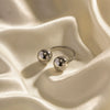 Wholesale Stainless Steel Double Ball Opening Ring Jewelry With Geometric Design And Electroplating For Women
