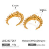 Wholesale Stainless Steel Double C Earrings With Advanced Sense For Women Electroplated Ear Jewelry